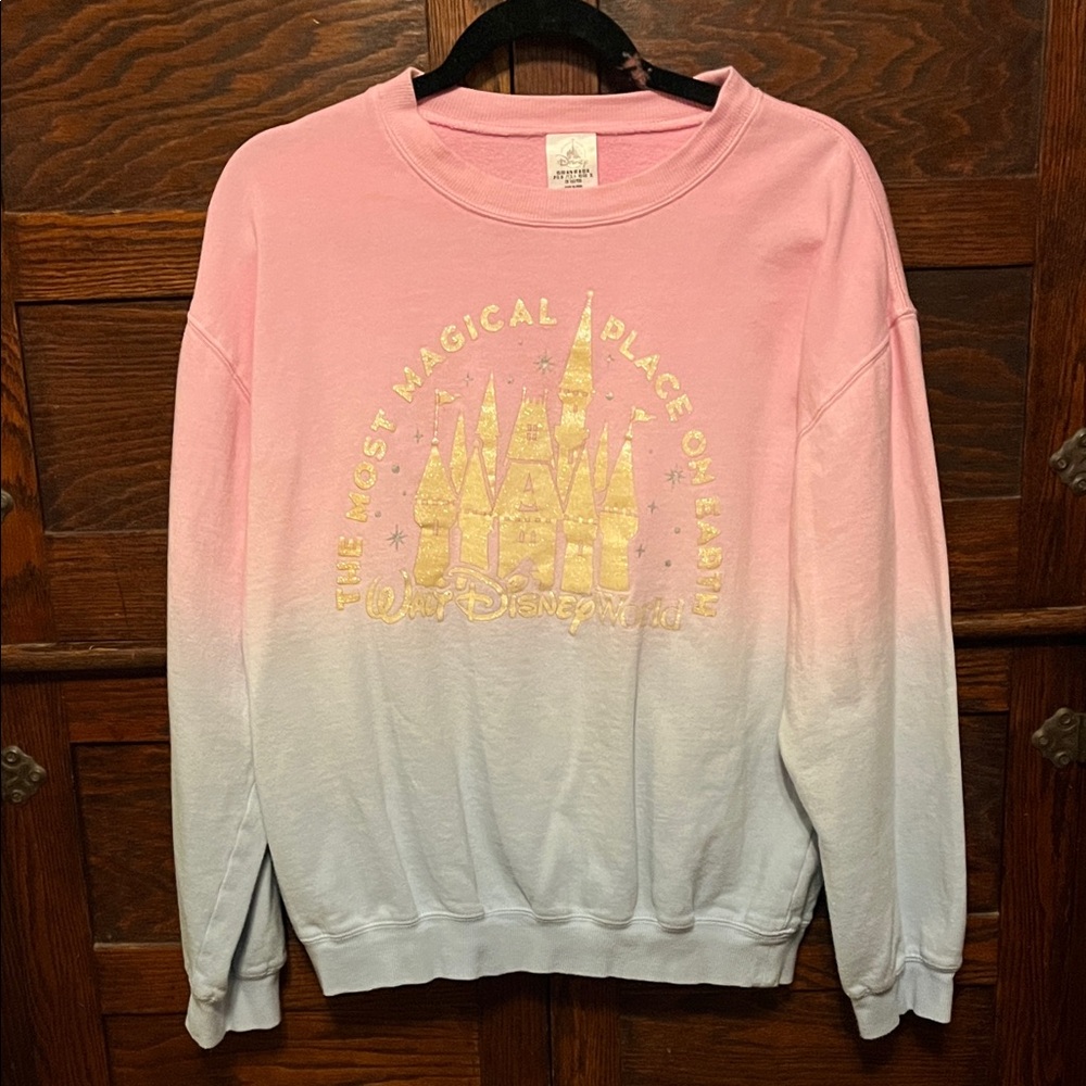 Disney Pink and White Ombre Sweater